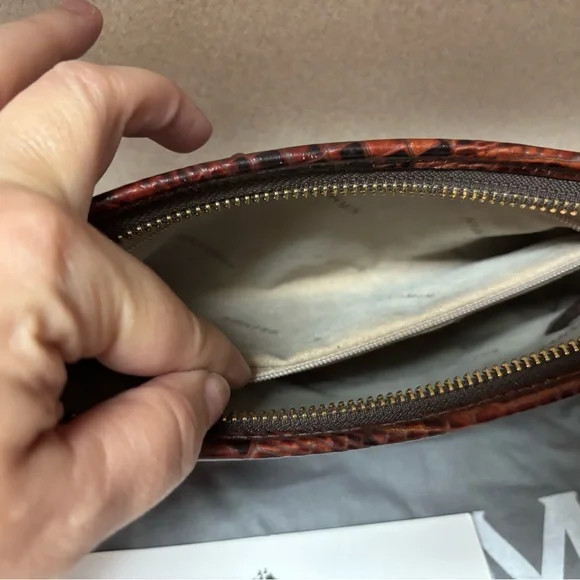 Brahmin Mini Pecan Melbourne Crocodile Handbag - Picture 11 of 16